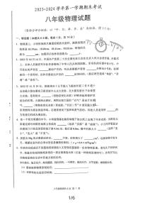 2023-2024学年河南省安阳市林州市八年级（上）期末物理试卷