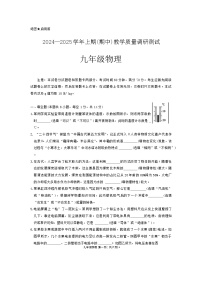 河南省鹤壁市两校联考2024-2025学年九年级上学期11月期中物理试题