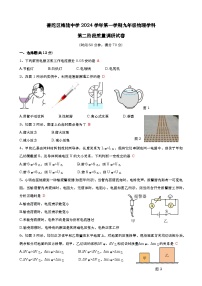 上海市梅陇中学2024-2025学年九年级上学期物理期中考试试卷