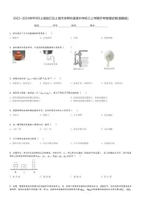 2023～2024学年9月上海徐汇区上海市世界外国语中学初三上学期月考物理试卷[原题+解析版]