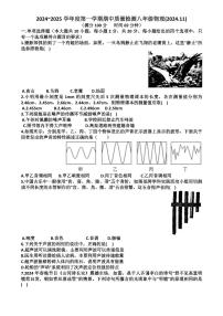 山东省济南市槐荫区2024-2025学年八年级上学期11月期中物理试题