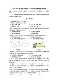 四川省成都石室中学教育联盟2024-2025学年八年级上学期期中考试物理试题