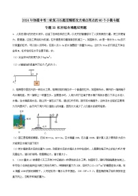 物理中考以题型精炼攻克难点亮点专题33杠杆综合难题应用题(原卷版+解析)