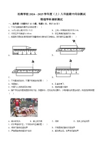 黑龙江省哈尔滨市松南学校2024－2025学年八年级上学期期中考试物理试题