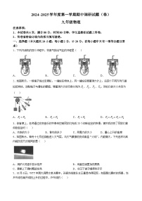 陕西省汉中市2024-2025学年九年级上学期11月期中物理试题