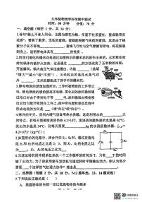 河南省郑州市中原区郑州外国语中学2024-2025学年九年级上学期11月期中物理试题