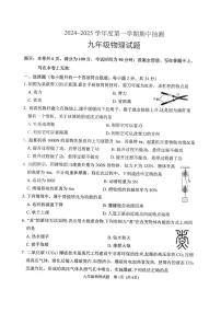 江苏省徐州市邳州市2024-2025学年九年级上学期期中物理试卷