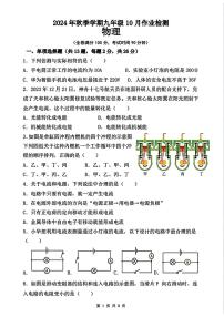 广西贺州市八步区多校2024-2025学年上学期九年级期中物理试题