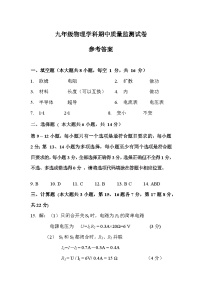 江西省上饶市广信区2024-2025学年九年级上学期11月期中物理试题