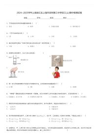 2024～2025学年上海徐汇区上海市田林第三中学初三(上)期中物理试卷[原题+解析]