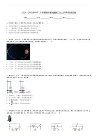 2024～2025学年11月安徽亳州蒙城县初三(上)月考物理试卷[原题+解析]