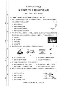 广东省东莞市某校2024-2025学年九年级上学期11月期中物理试题