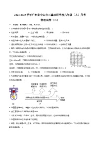 2024-2025学年广东省中山市三鑫双语学校九年级（上）月考物理试卷（二）（含答案）