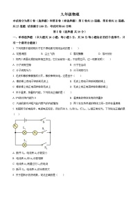 解析：天津市红桥区2024-2025学年九年级上学期期中考试物理试题（原卷版）