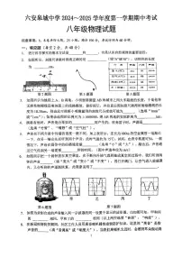 安徽省六安市金安区六安皋城中学2024-2025学年八年级上学期11月期中物理试题