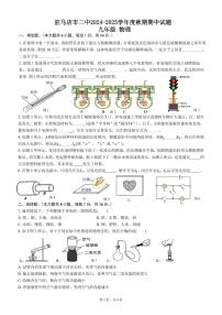 河南省驻马店市驿城区驻马店市第二初级中学2024-2025学年九年级上学期11月期中物理试题