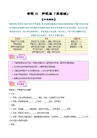 2025年中考物理一轮复习考点过关练习专题01  声现象（解析版）