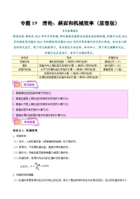 2025年中考物理一轮复习考点过关练习专题19  滑轮、斜面和机械效率（解析版）