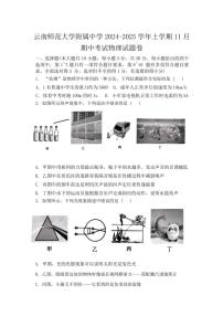 云南省昆明市五华区云南师范大学附属中学2024～2025学年九年级上学期11月期中物理试题（含答案）