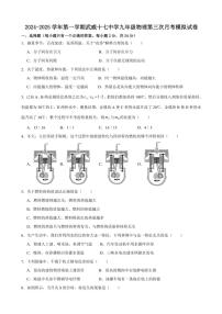 甘肃省武威十七中学2024～2025学年九年级(上)第三次月考物理模拟试卷(含答案)