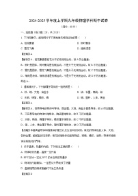 内蒙古通辽市科尔沁左翼中旗2024-2025学年九年级上学期期中考试物理试卷(解析版)