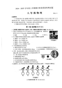 山东省临沂市兰山区2024-2025学年八年级上学期11月期中物理试题