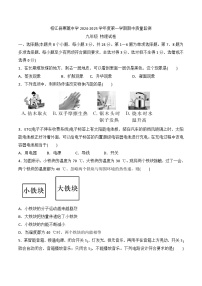 贵州省黔东南州榕江县寨蒿中学2024-2025学年度九年级上学期期中质量监测物理试卷