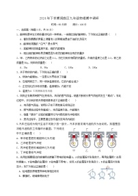 湖南省岳阳市湘阴县洞庭区联考2024-2025学年九年级上学期11月期中物理试题