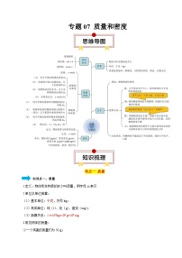 专题07 质量和密度（4大模块知识清单+4个易混易错+3种方法技巧+典例真题精析）-【讲练】最新中考物理一轮复习（可通用）