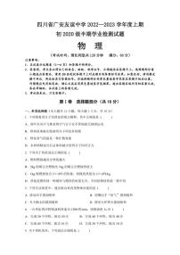 四川省广安友谊中学2022～2023学年九年级(上)期中检测物理试卷(含答案)