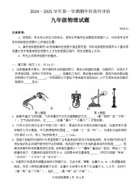 河南省濮阳市范县2024-2025学年九年级第上学期期中物理试卷