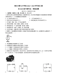 重庆市第七中学2024-2025学年九年级上学期期中考试物理试题(无答案)