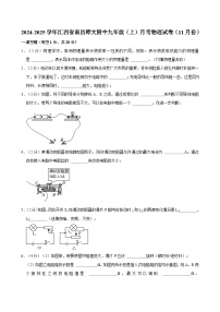 江西省南昌师大附中2024-2025学年九年级上学期月考物理试卷（11月份）