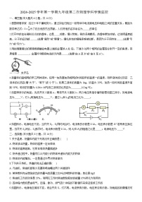 河南省郑州市第二外国语中学2024-2025学年九年级上学期期中物理试卷