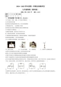 河北省沧州市任丘第六中学2024～2025学年九年级(上)期中物理试卷(含答案)