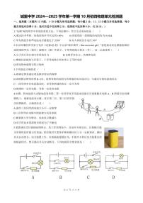 山东省威海市城里中学2024-2025学年九年级上学期10月考试物理试卷