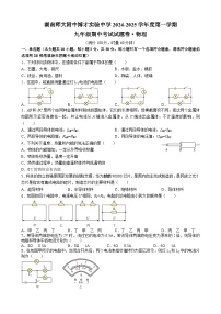 湖南师范大学附属实验中学2024-2025学年九年级上学期期中考试物理试卷