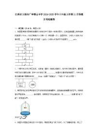 江西省上饶市广丰横山中学2024-2025学年八年级上学期11月物理月考检测卷