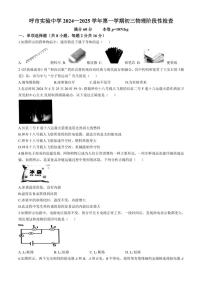 内蒙古呼和浩特市实验中学2024～2025学年九年级(上)期中物理试卷(含答案)