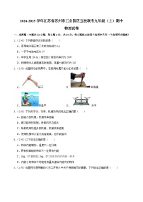 江苏省苏州市工业园区五校联考2024-2025学年九年级上学期期中物理试卷--含详细解析