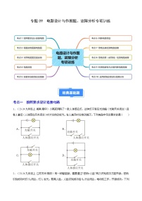 专题09 电路设计与作图题、故障分析专项训练（10大题型）（原卷版）-备战2024-2025学年九年级物理上学期期中真题分类汇编（人教版）