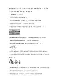 内蒙古自治区呼伦贝尔市根河市阿龙山中学2024-2025学年八年级上学期11月月考物理