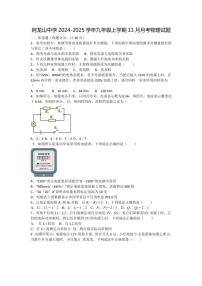 内蒙古自治区呼伦贝尔市根河市根河市阿龙山中学2024～2025学年九年级(上)11月月考物理试卷(含答案)