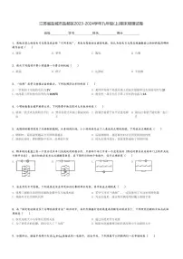江苏省盐城市盐都区2023-2024学年九年级(上)期末物理试卷(含解析)