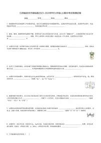 江西省抚州市南城县2023-2024学年九年级(上)期中考试物理试卷(含解析)