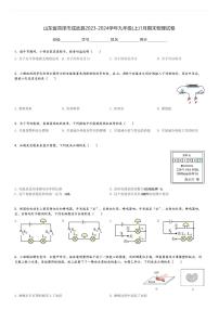 山东省菏泽市成武县2023-2024学年九年级(上)1月期末物理试卷(含解析)