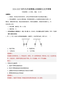 九年级物理第三次月考卷（鲁科版五四学制，第11~16章）：2024+2025学年初中上学期第三次月考.zip