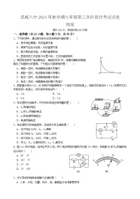 甘肃省武威市凉州区武威第八中学2024-2025学年九年级上学期11月月考物理试题