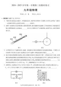 安徽省宣城市第六中学2024-2025学年九年级上学期11月月考物理试题