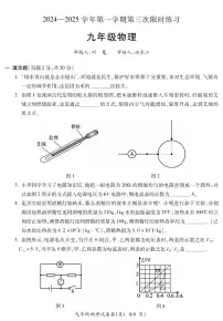 安徽省宣城市第六中学2024-2025学年九年级上学期11月月考物理试题